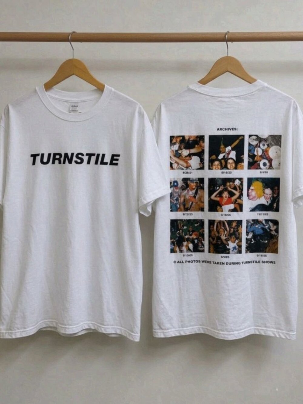 Turnstile Archives Concert Photo Graphic Tee White Reprint